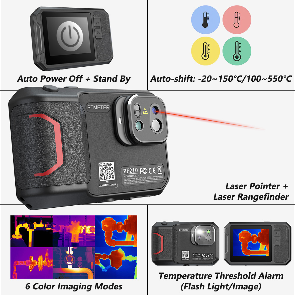 Industrial Laser Guide - Termocamera Portatile 256x192 -20°C ℃ ~550
