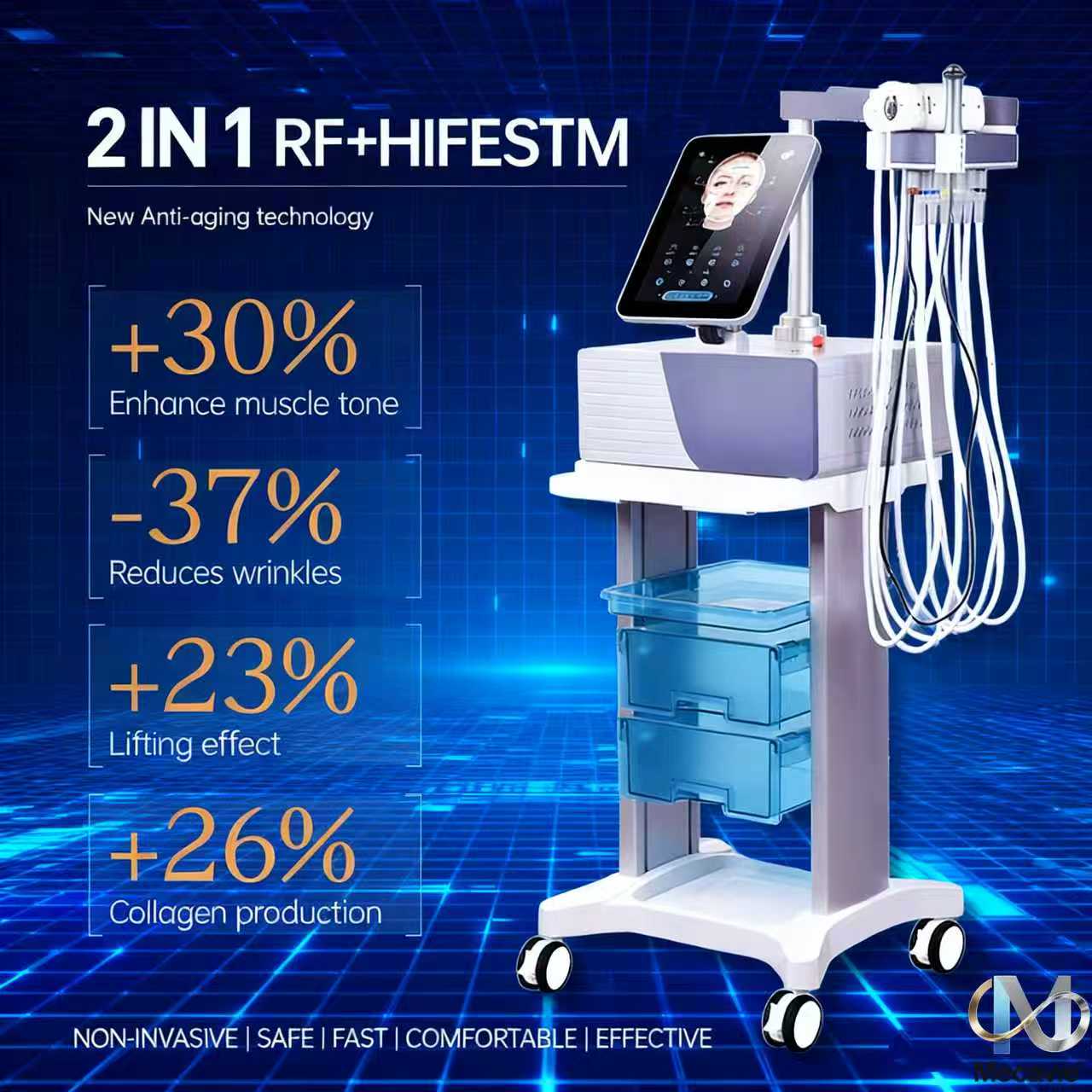 Industrial Laser Hair Removal Machine - Professionale Ems Rf Peface Rimozione delle