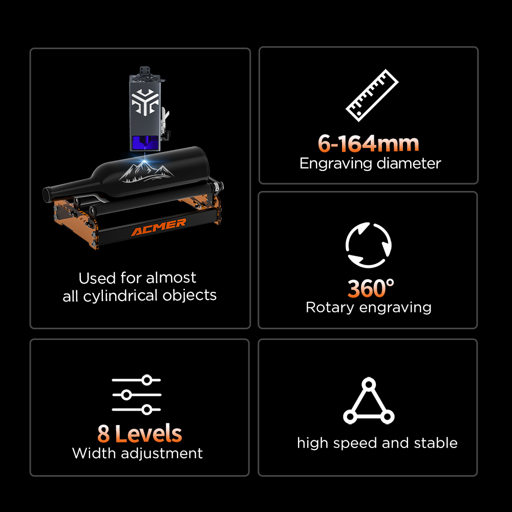 Rullo rotante laser ACMER M3 3 - Laser Engraving Software recensione e prezzo